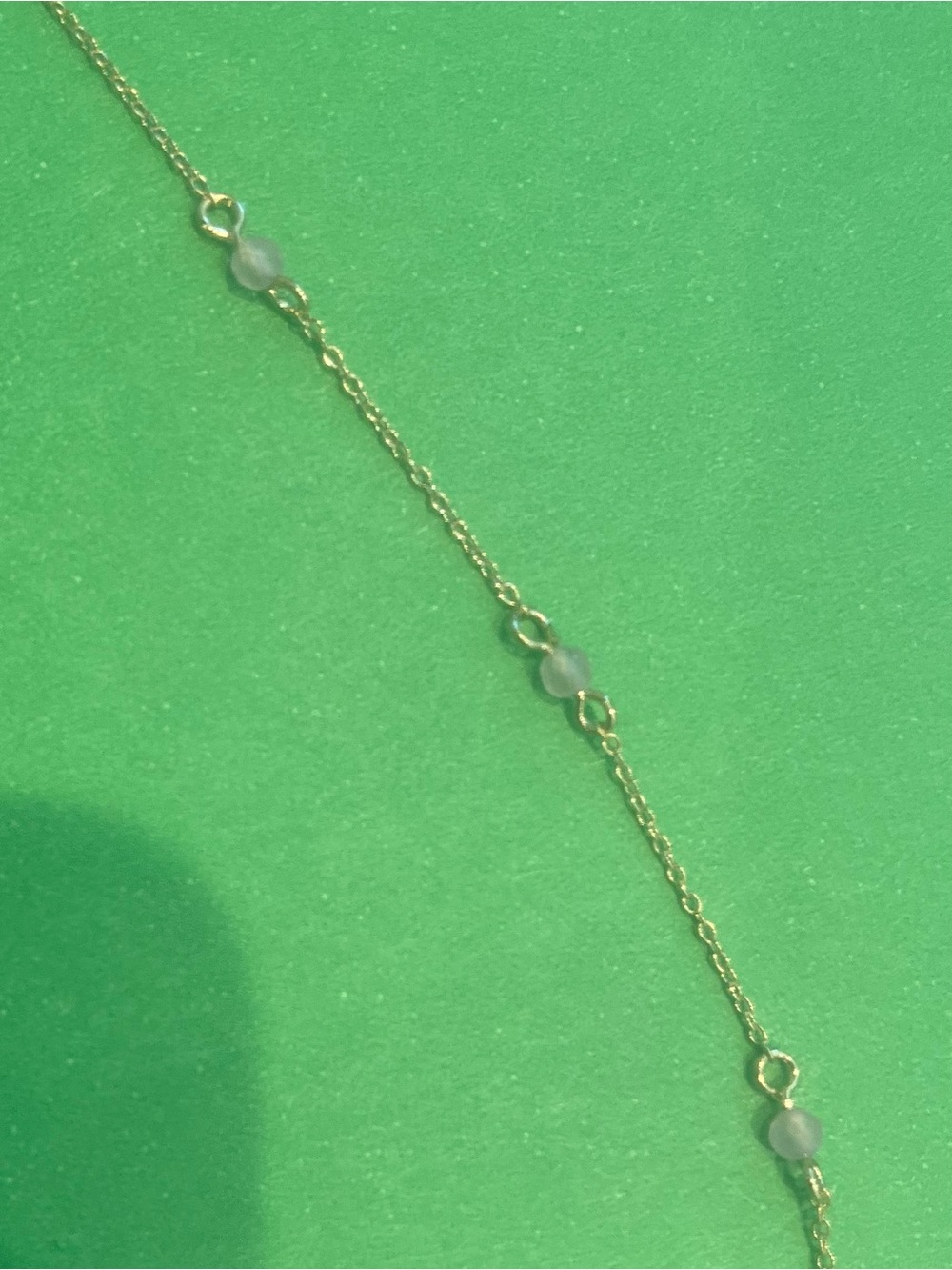 Delicate Gold Chain Necklace with Frosted Beads - Kids Jewelry